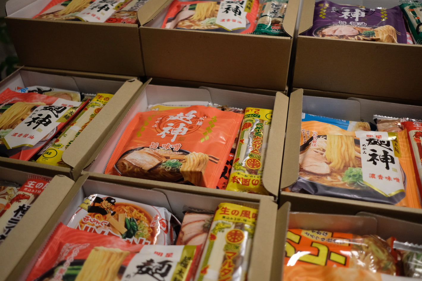 Delightful Japanese ramen box ready to be shipped